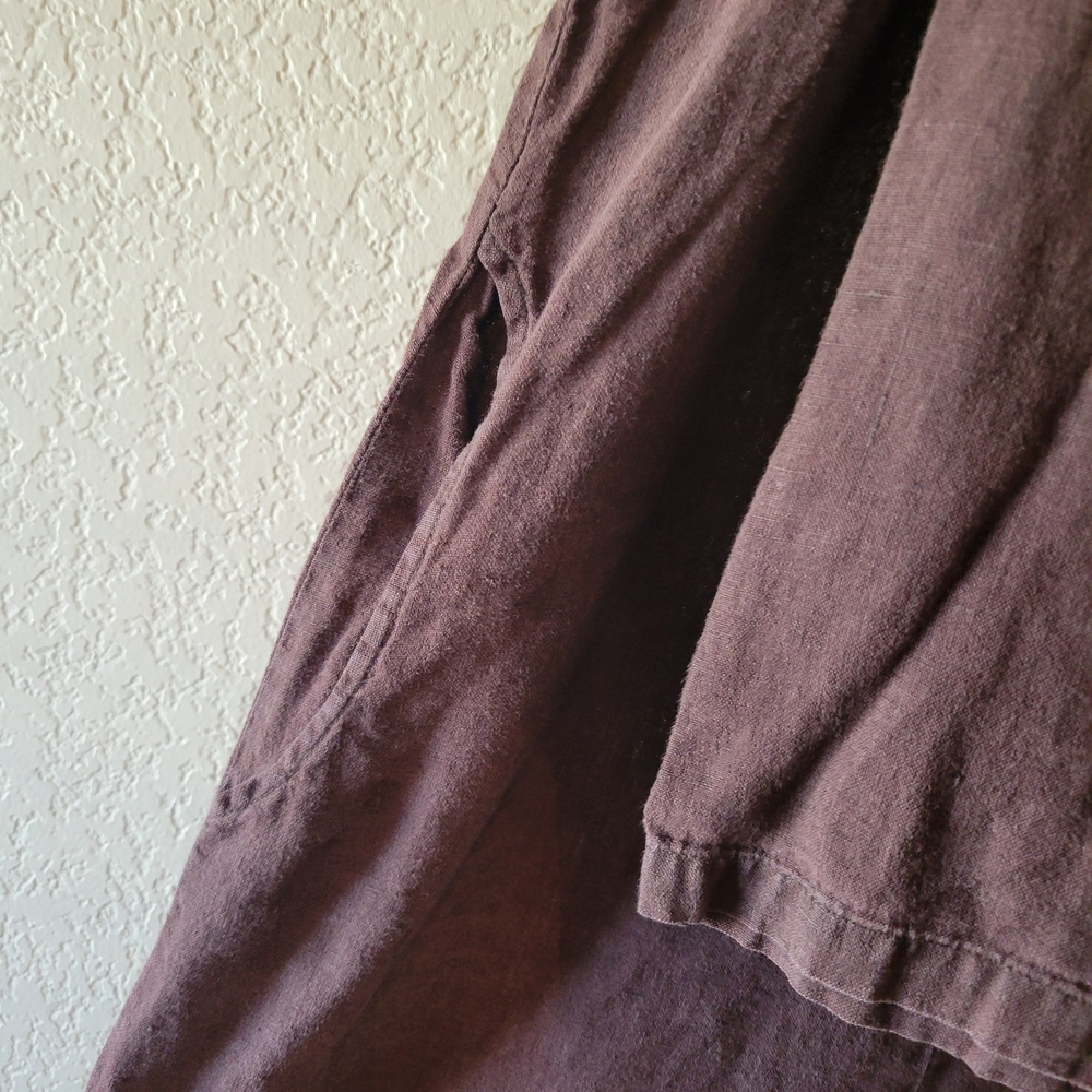 Flax Maroon Button Down Dress - image 4